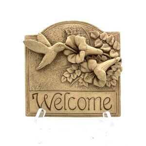 Carruth Studio Welcome Hummingbird Wall /Garden Decor 6 x 6